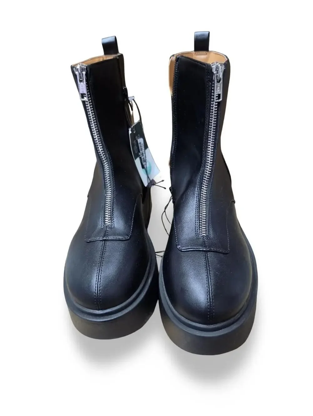 Wild Fable Black Platform Ankle Boots Size 11 Front Zip Chunky Lug Sole NWT
